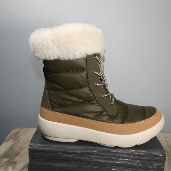 Sperry Top-Sider Bearing PLUSHWAVE Nylon Boot Women Olive/Tan?Ivory 8.5 M - Picture 5 of 13